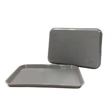 Grey Dental Plastic Instrument Tray, Size B Autoclavable 13.25" x 9.75"