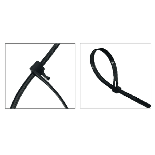 100Pcs Releasable/Reusable Cable Ties Premium Nylon Plastic Strong Zip Ties Wrap - Picture 3 of 9