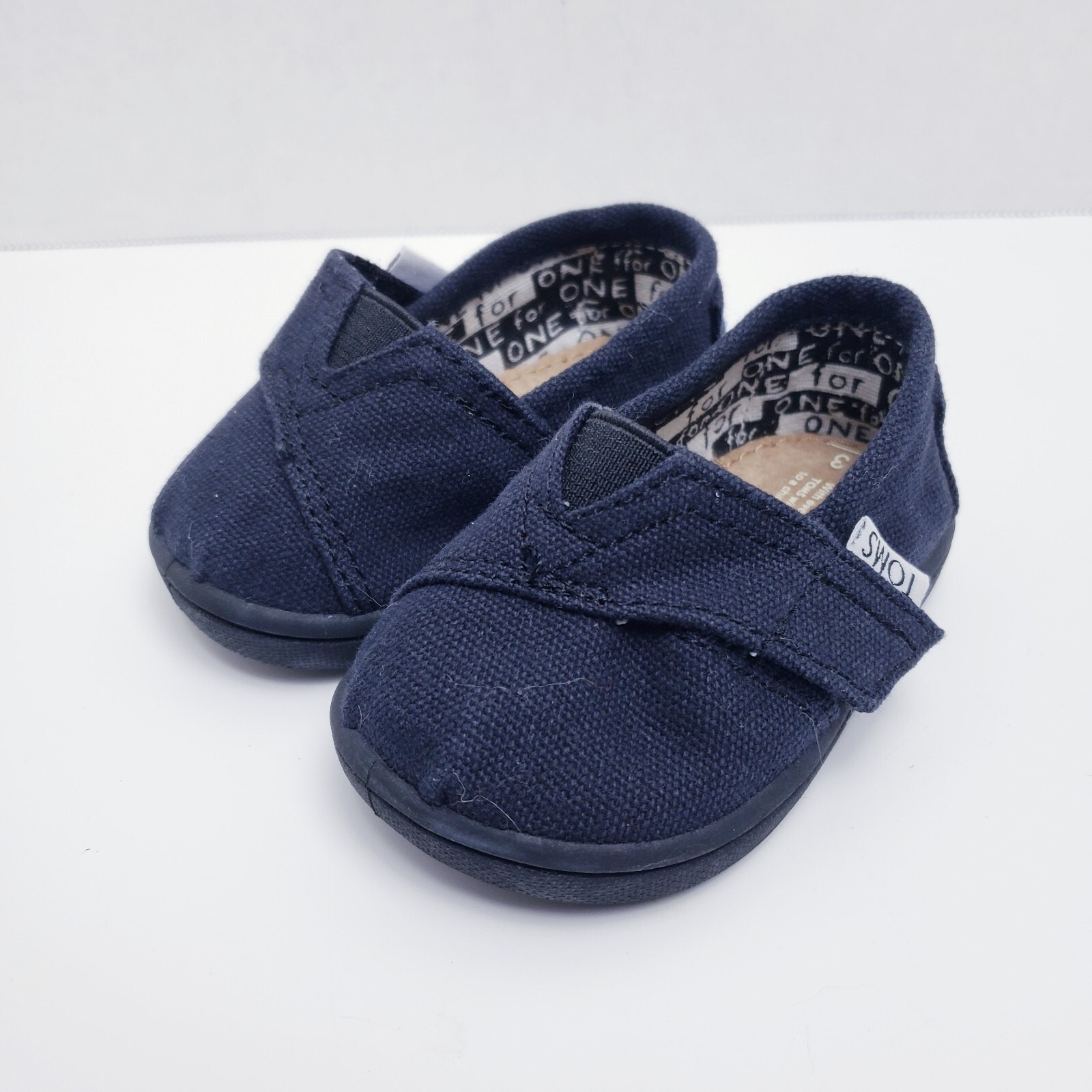 Unisex Size 3t Blue Canvas Classic Slip-ons Euc