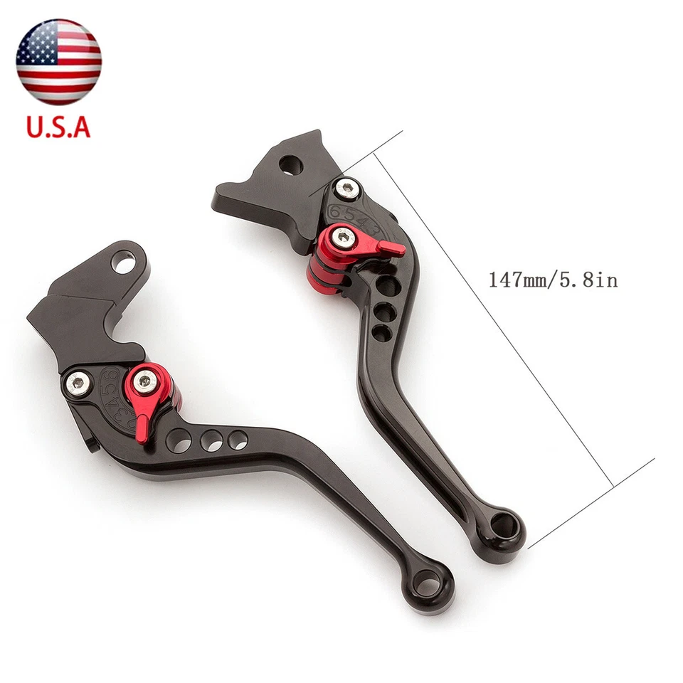 For Suzuki GSXR600 GSXR750 2011-2023 CNC Brake And Clutch Levers Short Aluminum Foto 4 de 4