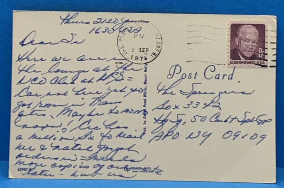 McGuire Air Force Base New Jersey Postcard 1971 VTG Postmark Message | eBay