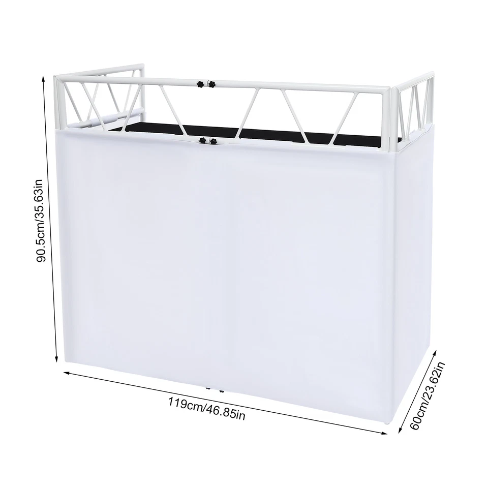 Cabina de DJ Portátil DJ Fachada Mesa Estación Evento Mesa Plegable para Show Fiesta Foto 3 de 4