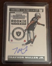 TRAYVON MULLEN JR 2019 PANINI CONTENDERS ROOKIE AUTO RC ROOKIE OAKLAND RAIDERS