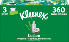 New Kleenex Lotion Facial Tissues Coconut Oil 3 Pack Fast Shipping