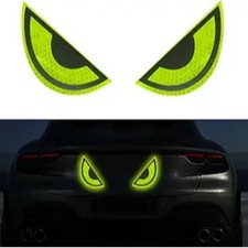 Reflective Stickers, Yellow Eye Caution Decal for Night Safety Driving, Cool Hel