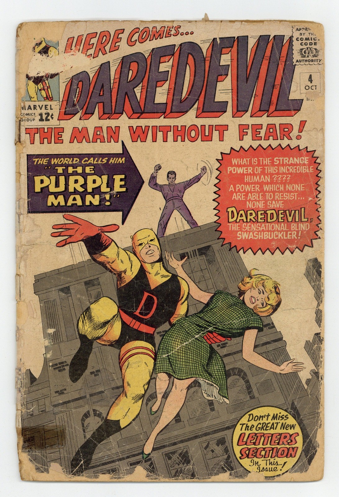 Daredevil #4 FR 1.0 1964 1st app. Killgrave the Purple Man
