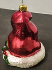 Vintage Glass Santa Hat With Holly Preowned Excellent Condition — photo 3