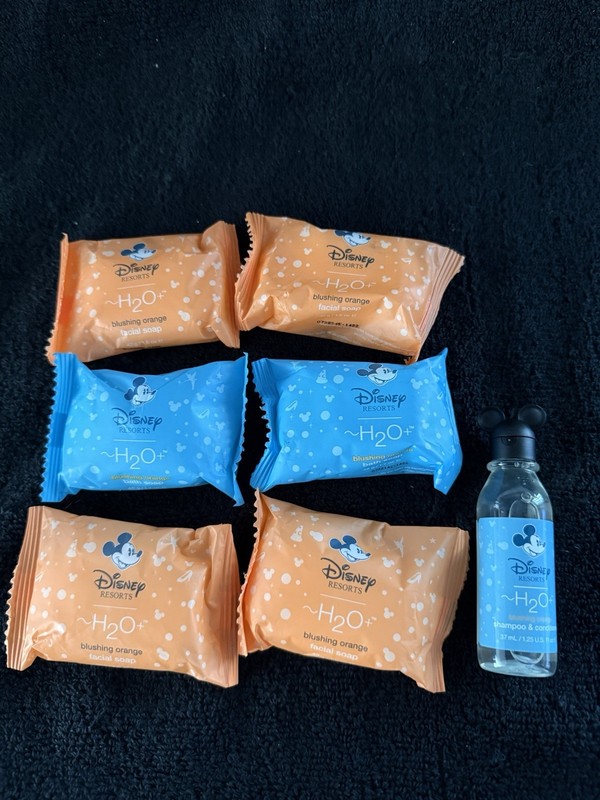 Disney World Resort H2O+ Blushing Orange Bath & Facial Soap Lot Of 6 + 1 Shampoo