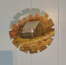 Hand-painted Saw Blade Cabin/ Barn Scene