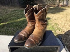 Ariat Heritage Roper Brown Leather Boots Men's 12D