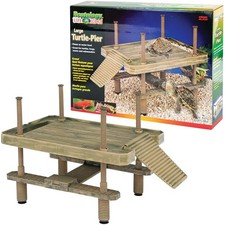 Elegant Floating Turtle Pier - Spacious Basking Platform for Reptile Comfort