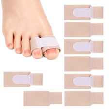 8 Pack Fabric Hammer Toe Corrector Reusable Toe Wraps for Men Women