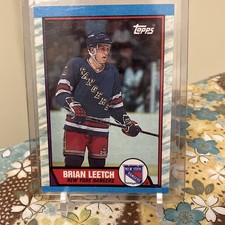 🔥 1989-90 Topps Brian Leetch Rookie #136 New York Rangers NHL Ice Hockey