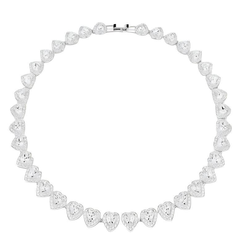 Swarovski Ariana Grande x Swarovski Tennis Necklace, Mixed Cuts, Heart 5720860