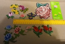 Lot of 16 Vtg Sew-on Floral Appliqu s
