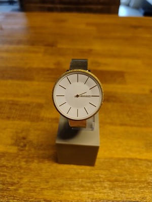 Skagen Damen Uhr, Karolina ,  SKW2722, neue Batterie, Mesh Band, Goldfarben