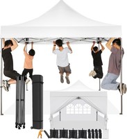 Pavillon 3X3M Wasserdicht Stabil Faltpavillon Partyzelt Gartenzelt UV Schutz 50+