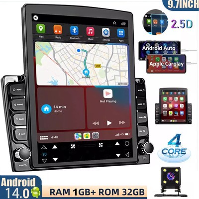 9.7'' Apple Carplay Android 14 Car Stereo GPS Navi Radio Player 2Din Wifi +Camera