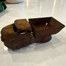 Vintage Tin Toy Dump Truck Rusty Tinplate Age 4-7 8-11 Years