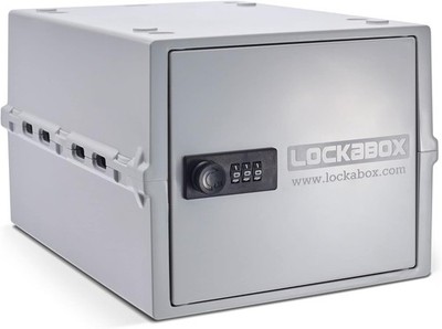 Lockabox One Premium Lock Box Opal White Medium