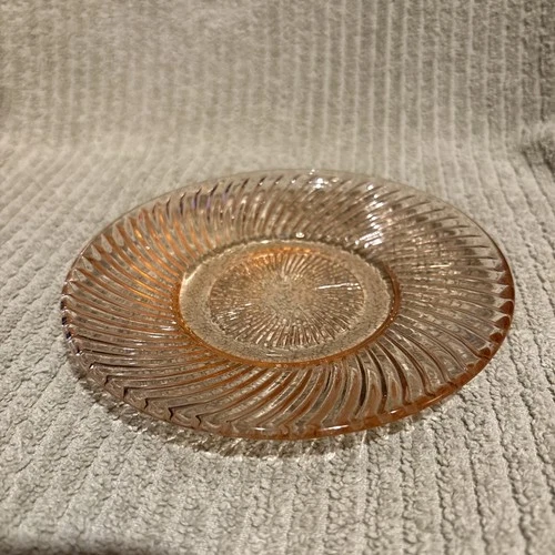 Vintage Federal Glass Diana Pink Depression Glass Dessert Plate 5 3/4”