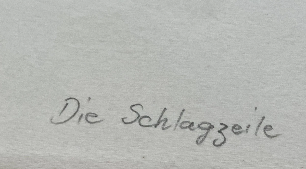 A. Paul Weber - Die Schlagzeile - Lithografie - handsigniert