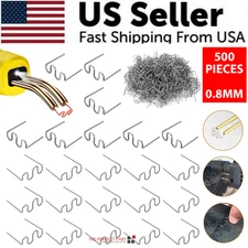 500Pcs Hot Stapler Staples 0.8mm Wave for Plastic Welder Gun Car Bumper Repair