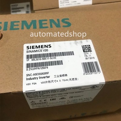 6SL3210-5BE17-5UV0   V20 inverter 0.75KW three-phase AC brand new #jg