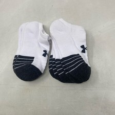 Under Armour Youth Performance No-Show Socks 5-Pair Pack - White/Black
