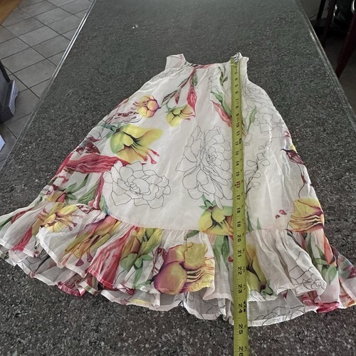 ISABELLA & CHLOE Dress Girls Size S Floral Lace Trim Fully Lined Cotton Blend - Picture 6 of 8