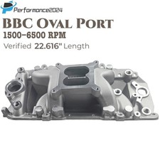 Dual Plane Intake Manifold Bbc Big Block For Chevy 454 502 Oval Port Satin