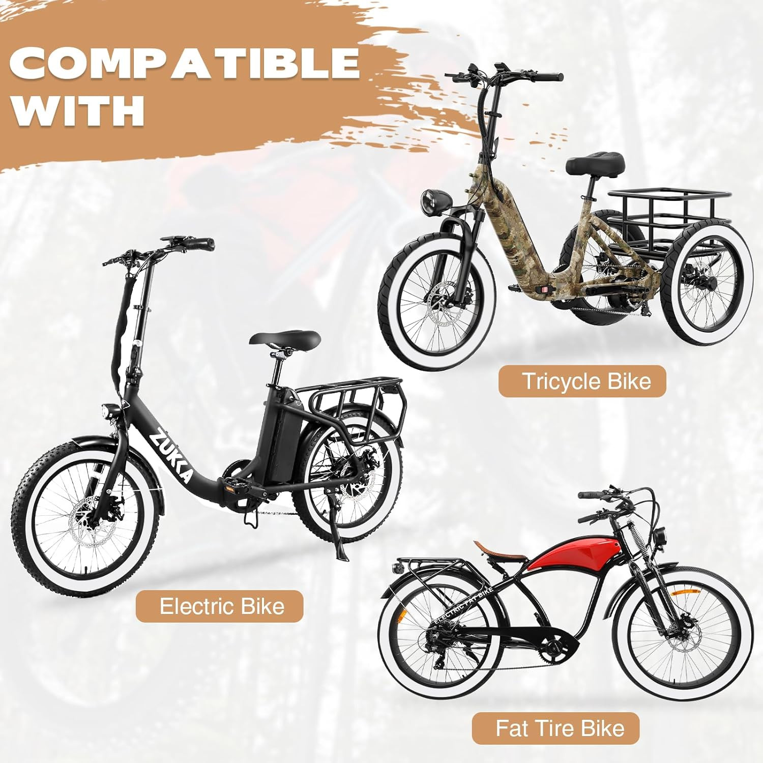 Heavy Duty 20X4 All-Terrain Bike Tires - 2 Pack for Electric & Beach Cruisers