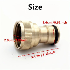 1/2" 3/4" Female Thread Garden Hose Adapter - Brass Quick Connect Water Tap Fi