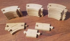 19 Pc LOT Wooden Train Track Set IKEA Lillabo Thomas Friends Engines Pretend Toy
