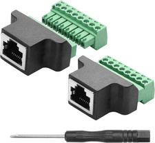 RJ45 Breakout, RJ45 Screw Terminal Adaptor, RJ45 8P8C Female Jack to 8 Pin Screw