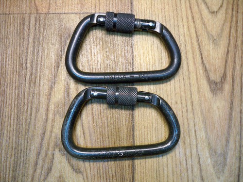Omega-12 & Omega-08  Carabiner "D Ring"  Climbing Rescue Gear