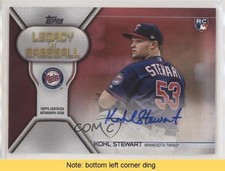 2019 Topps Legacy of Baseball Series 2 Red 7/25 Kohl Stewart Auto READ 5dx