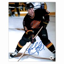 Russ Courtnall Autographed Vancouver Canucks Home 8x10 Photo