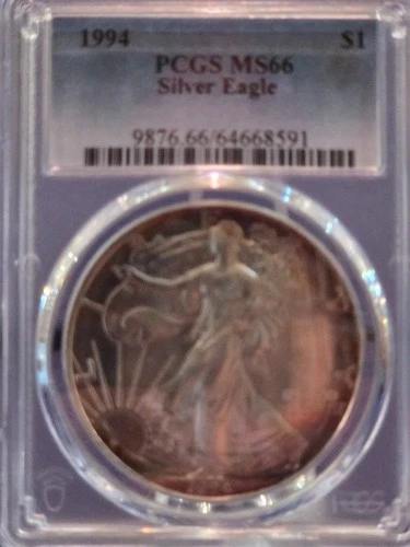 1994 American Silver Eagle PCGS MS66: Key Date 1 Oz Fine Silver Graded 03/2026