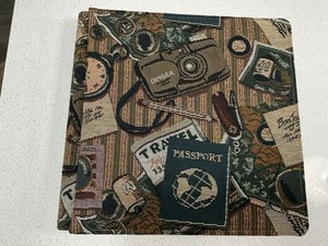 Creative Memories 12x12 Tapestry Album Original RETIRED Travel Passport w/pages
