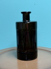 Vintage Dark Amber Glass Apothecary Bottle