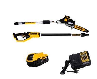 DeWalt DCPS620B 20V MAX XR 15 Ft. Cordless Pole Saw with 5Ah Batteries & Charger