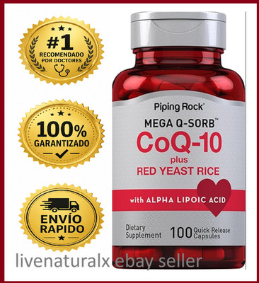 Arroz De Levadura Roja + CoQ10 Apoyo Para La Salud Del Corazón Y El Colesterol