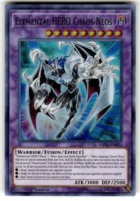 Yugioh Elemental HERO Chaos Neos SHVA-EN035 Super Rare 1st Ed NM
