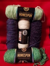 Lion Brand Homespun Yarn 5 Different Skeins Lot