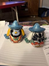 Talavera Mexican Senor taking a Siesta with Sombreros Salt and Pepper Shaker Set