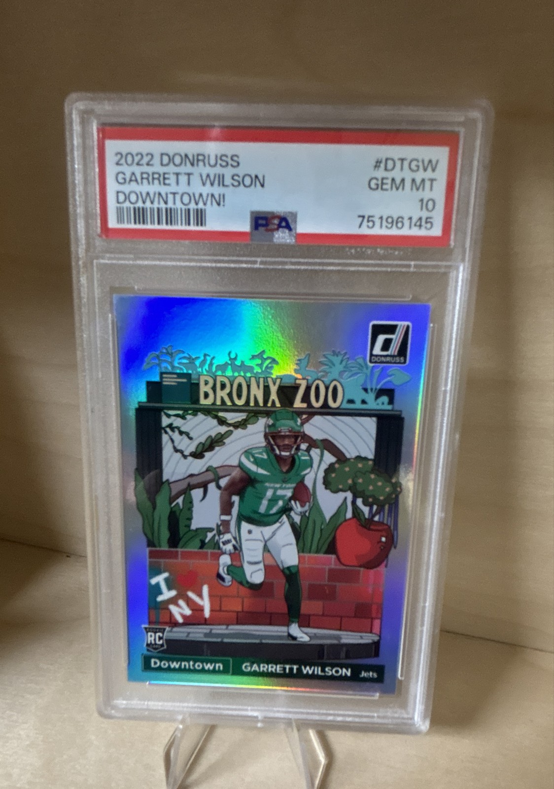 2022 Panini Donruss - Downtown! Garrett Wilson #DT-GW (RC) PSA Gem 10