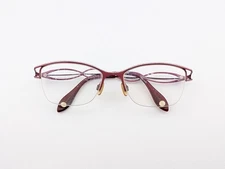 Fysh Eyeglasses, Frames Only, Korea, 3644 S206, 53-17-135, Metal/Plastic, Red