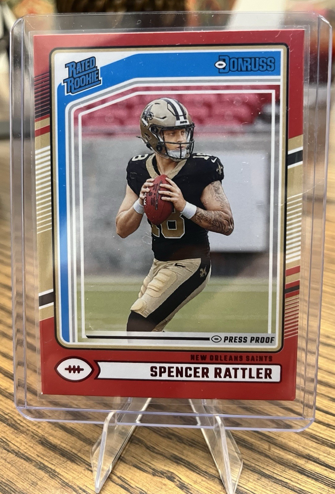 2024 Panini Donruss - Rated Rookie Spencer Rattler #359 Press Proof Red (RC)