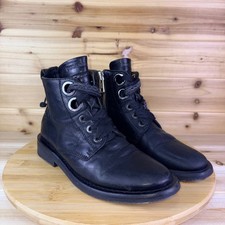 Botas Zadig & Voltaire para mujer 7,5 (38) Laureen Roma botas al tobillo de cuero negras
